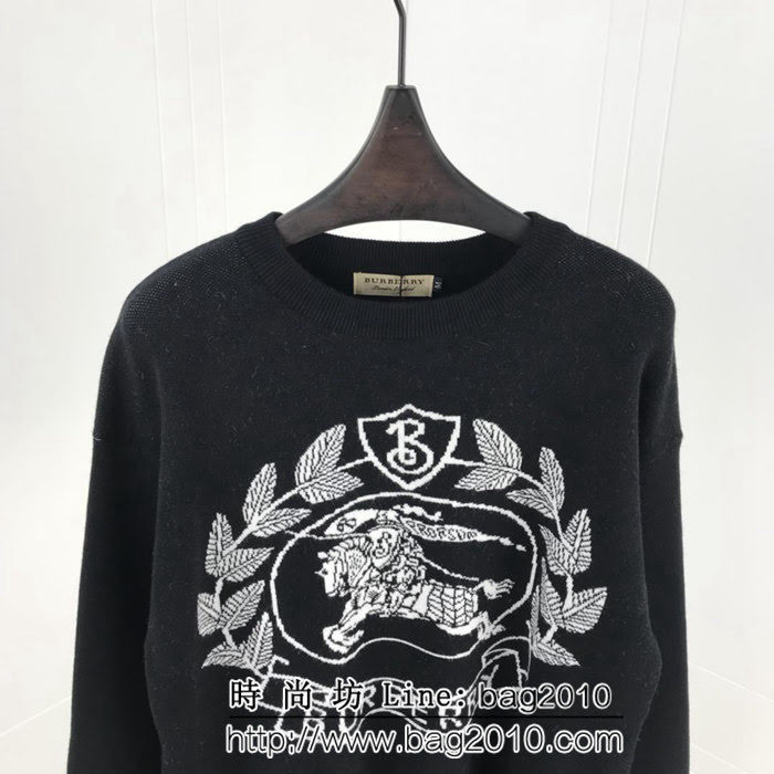 BURBERRY巴寶莉 19早春新款 典藏提花 騎士戰馬徽章 男款毛衣 ydi2093